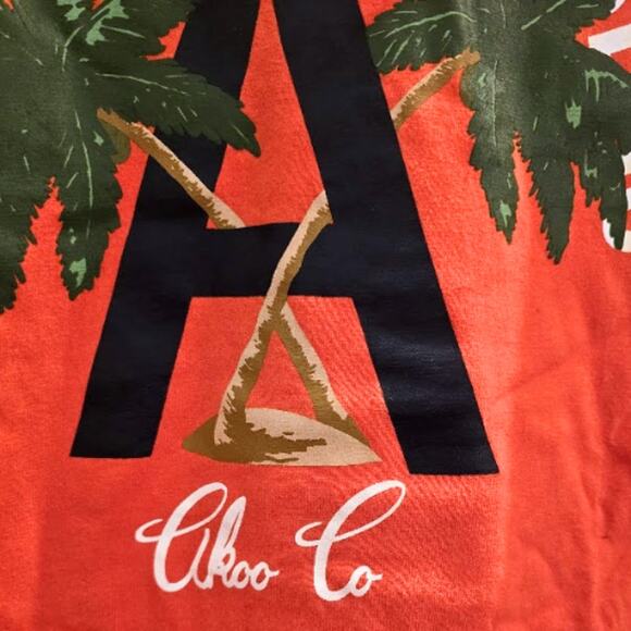 Akoo "Good Times High Seas" Graphic Tee in Orange – Size XL - Picture 3 of 5